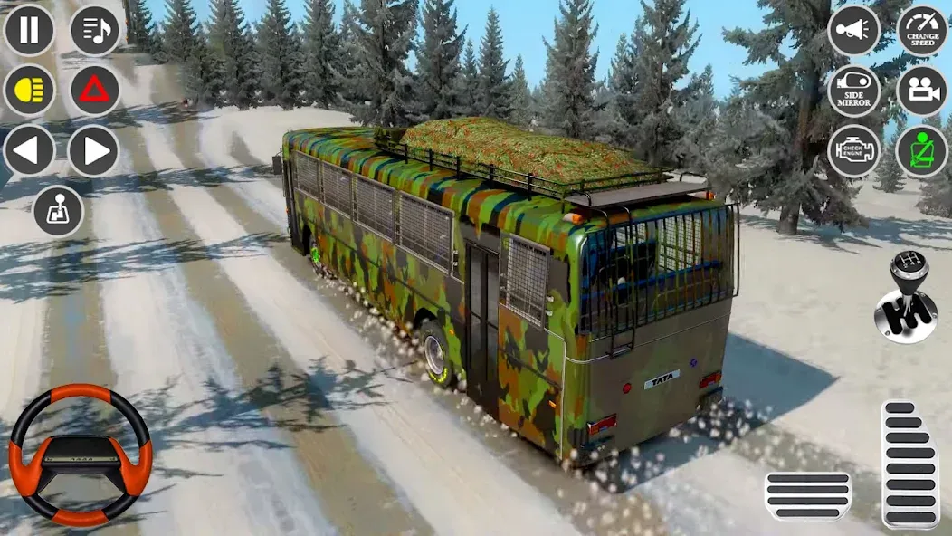 US Military Coach Simulator 3D (Мод: Безлимитные деньги и топливо) — скачать на Андроид — скриншот 2 US Military Coach Simulator 3D (Мод: Безлимитные деньги и топливо) — скачать на Андроид — скриншот 2