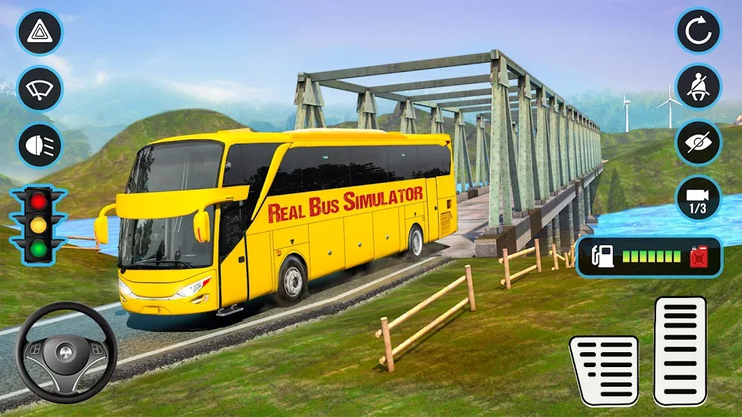 Скачать Real Bus Simulator: WW BusTour бесплатно — Безлимитные деньги и топливо — скриншот 2