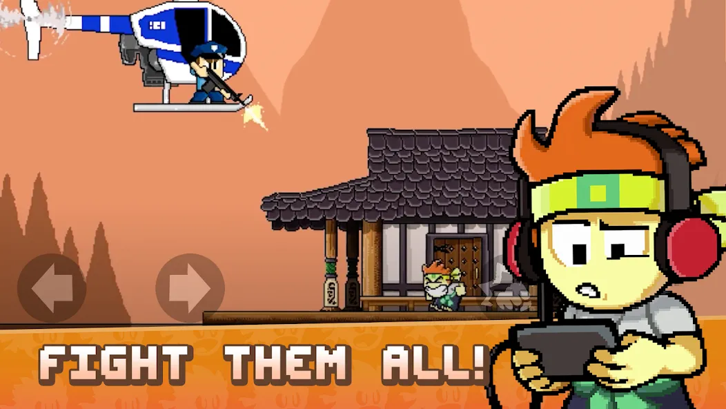 Мод Dan the Man: Action Platformer — Безлимитные монеты и усиленное оружие, скачать APK — скриншот 1