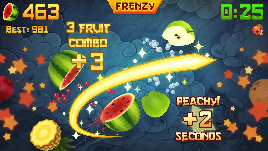 Fruit Ninja® MOD APK: Безлимитные монеты и разблокированы клинки — скриншот 2 Fruit Ninja® MOD APK: Безлимитные монеты и разблокированы клинки — скриншот 2