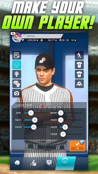 HOB Homerun Battle на телефон — скачать мод: Безлимитные деньги и сила удара — скриншот 2 HOB Homerun Battle на телефон — скачать мод: Безлимитные деньги и сила удара — скриншот 2