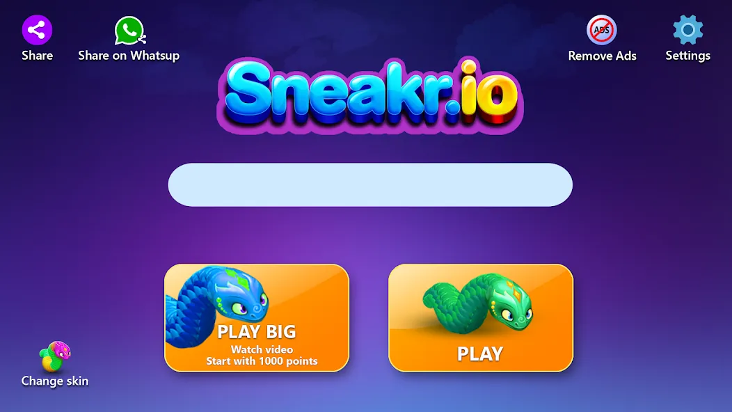 Скачать Sneak.io - Snake Game — Бесконечные очки и усиления — скриншот 5