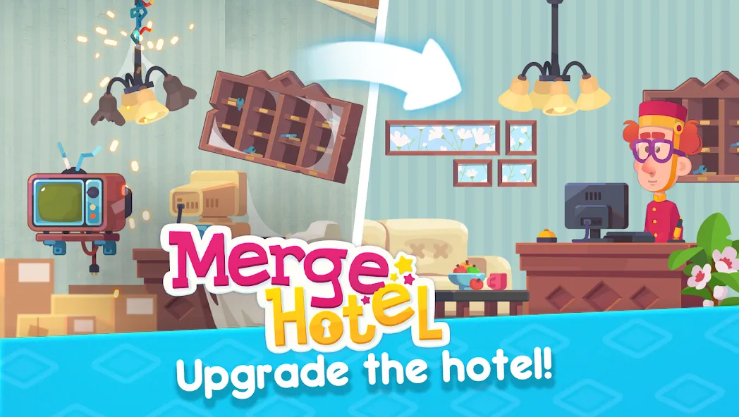 Merge Hotel: Family Story Game MOD APK: Безлимитные деньги и энергия — скриншот 3