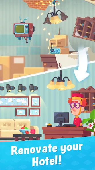 Merge Hotel: Family Story Game MOD APK: Безлимитные деньги и энергия — скриншот 4