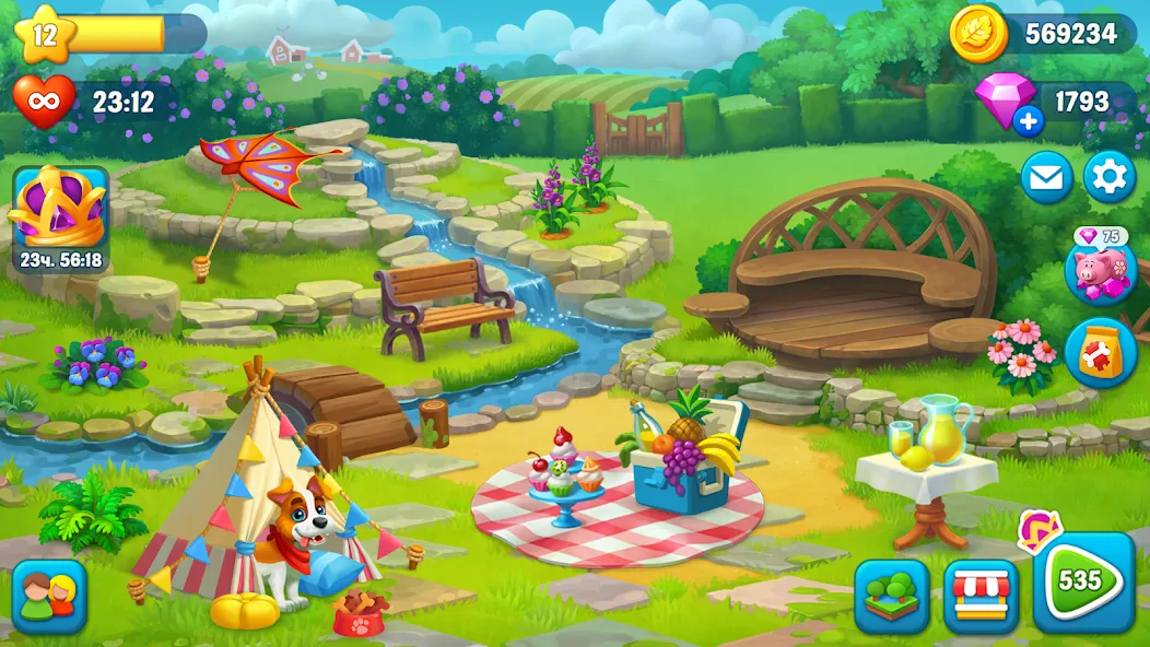 Ranch Adventures: Amazing Matc — Безлимитные монеты и жизни, скачать мод APK — скриншот 4 Ranch Adventures: Amazing Matc — Безлимитные монеты и жизни, скачать мод APK — скриншот 4