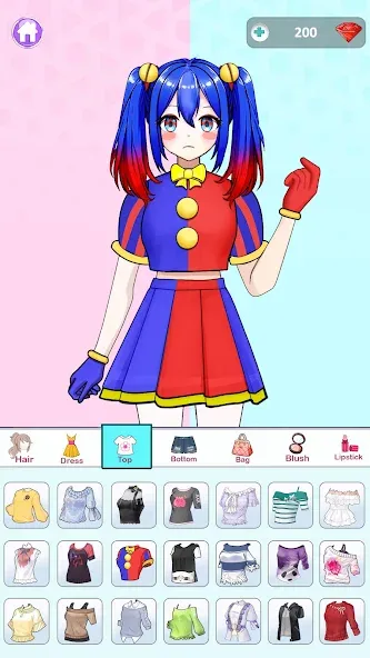 Anime Dress Up and Makeup Game MOD APK скачать на Андроид — Разблокирована вся одежда и макияж — скриншот 1 Anime Dress Up and Makeup Game MOD APK скачать на Андроид — Разблокирована вся одежда и макияж — скриншот 1