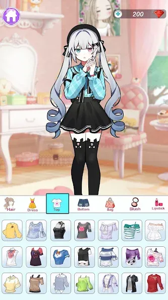 Anime Dress Up and Makeup Game MOD APK скачать на Андроид — Разблокирована вся одежда и макияж — скриншот 3 Anime Dress Up and Makeup Game MOD APK скачать на Андроид — Разблокирована вся одежда и макияж — скриншот 3
