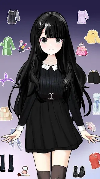 Anime Dress Up and Makeup Game MOD APK скачать на Андроид — Разблокирована вся одежда и макияж — скриншот 4 Anime Dress Up and Makeup Game MOD APK скачать на Андроид — Разблокирована вся одежда и макияж — скриншот 4