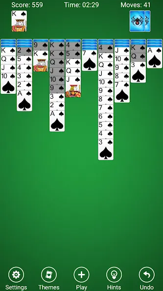 Скачать Spider Solitaire Mod APK — Без рекламы и все масти открыты — скриншот 1 Скачать Spider Solitaire Mod APK — Без рекламы и все масти открыты — скриншот 1