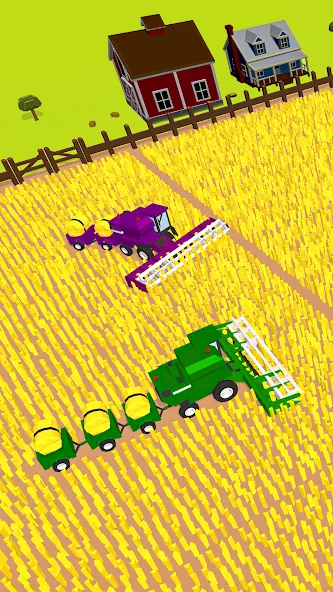 Harvest.io – 3D Farming Arcade — взломанная версия, Безлимитные ресурсы и открыты все поля — скриншот 1