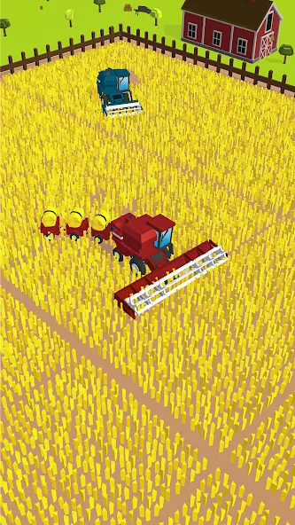 Harvest.io – 3D Farming Arcade — взломанная версия, Безлимитные ресурсы и открыты все поля — скриншот 2
