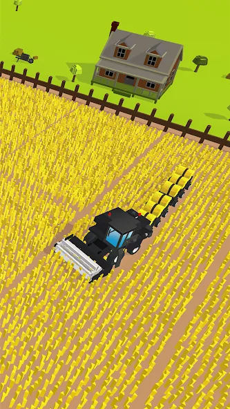 Harvest.io – 3D Farming Arcade — взломанная версия, Безлимитные ресурсы и открыты все поля — скриншот 3