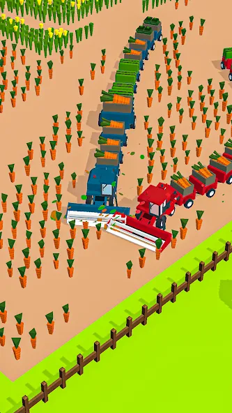Harvest.io – 3D Farming Arcade — взломанная версия, Безлимитные ресурсы и открыты все поля — скриншот 4