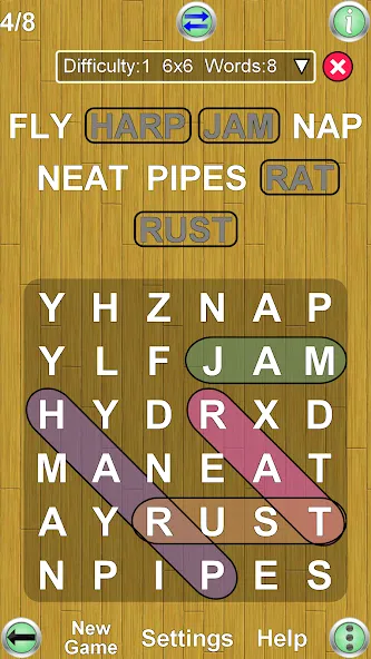 Word Search Ultimate взлом на Андроид — Без рекламы и подсказки доступны — скриншот 1