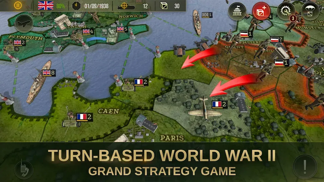 Strategy&Tactics 2: WWII — последняя версия с модом (Безлимитные ресурсы и открыты все кампании) — скриншот 1