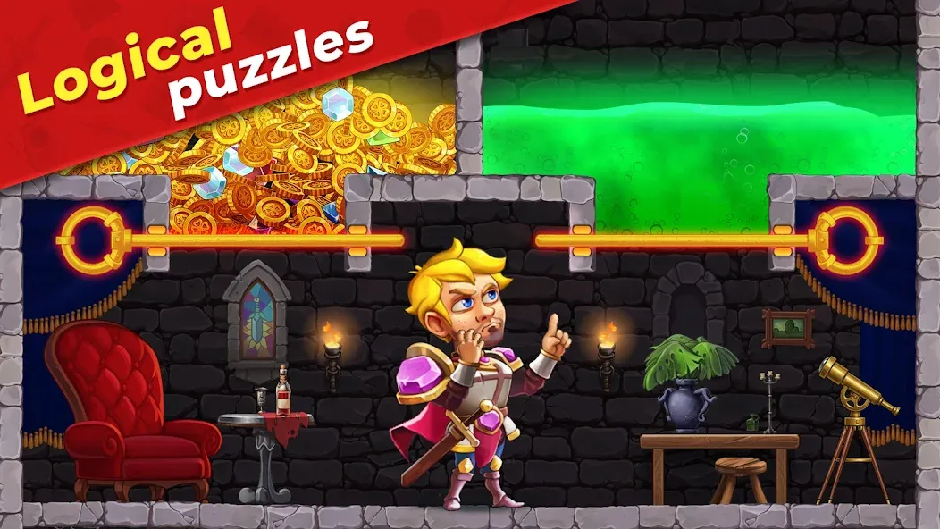 Скачать Mr. Knight: Pin Puzzles бесплатно — Безлимитные подсказки и монеты — скриншот 3 Скачать Mr. Knight: Pin Puzzles бесплатно — Безлимитные подсказки и монеты — скриншот 3