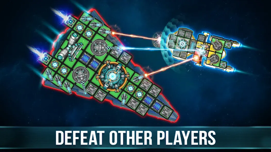 Space Arena: Construct & Fight MOD APK: Много денег и ресурсов — скриншот 2