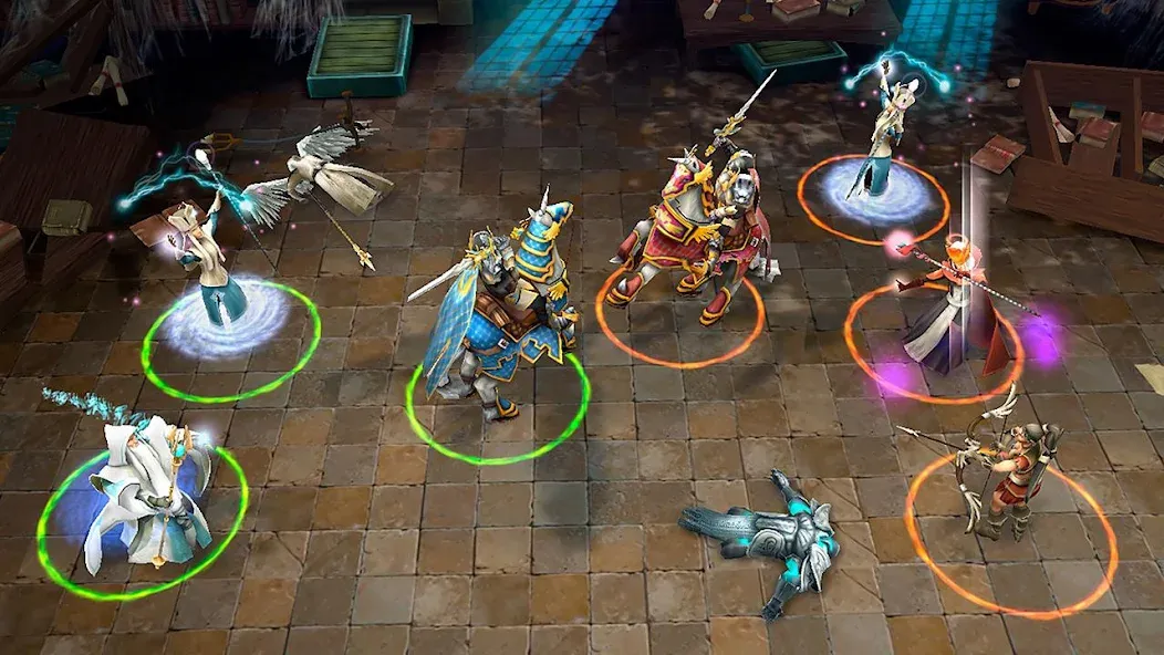 Heroes of Discord: Offline RPG — взломанная версия, Безлимитные ресурсы и усиленные герои — скриншот 4