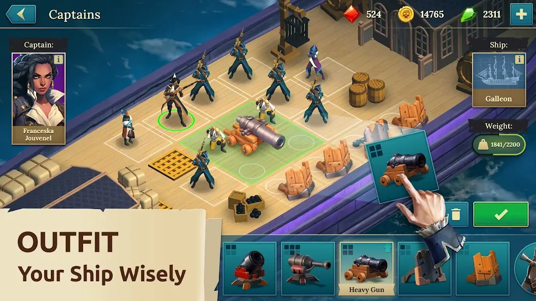 Pirate Ships・Build and Fight на телефон — скачать мод: Безлимитные ресурсы и корабли — скриншот 2 Pirate Ships・Build and Fight на телефон — скачать мод: Безлимитные ресурсы и корабли — скриншот 2