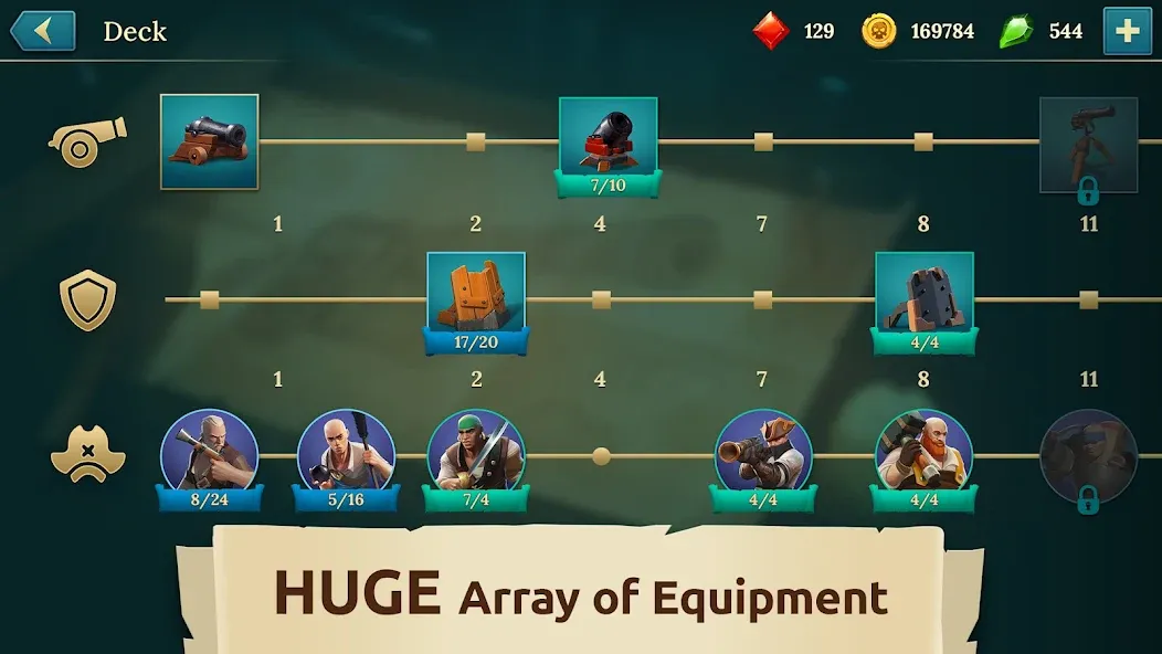 Pirate Ships・Build and Fight на телефон — скачать мод: Безлимитные ресурсы и корабли — скриншот 4 Pirate Ships・Build and Fight на телефон — скачать мод: Безлимитные ресурсы и корабли — скриншот 4