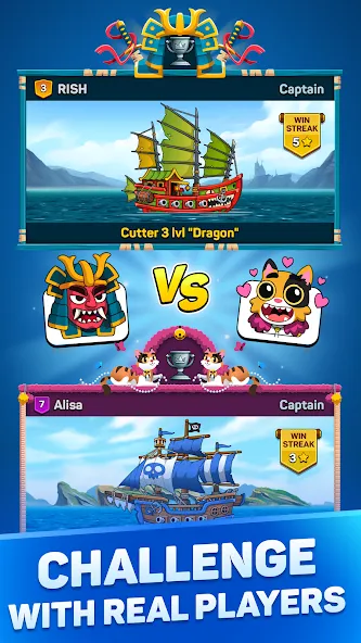Pirates & Puzzles：Ship Battles MOD APK скачать на Андроид — Безлимитные ресурсы и корабли — скриншот 4