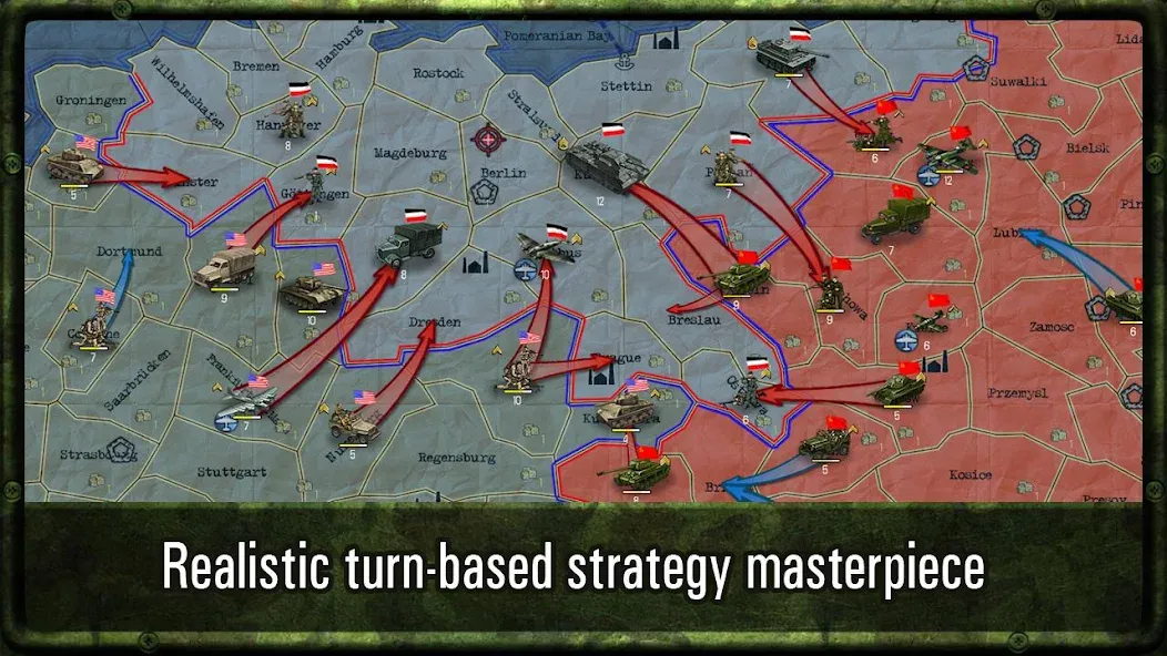 Strategy & Tactics: WW2 MOD APK скачать на Андроид — Безлимитные ресурсы и открытые кампании — скриншот 1