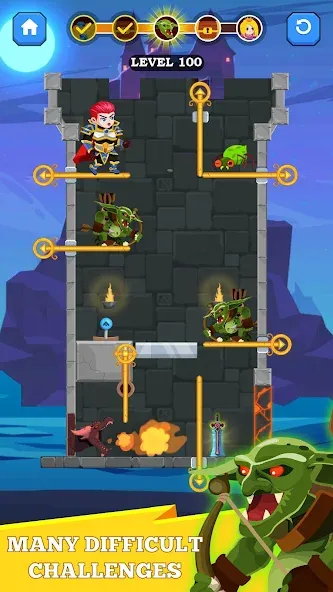 Hero Rescue — последняя версия с модом (Безлимитные монеты и подсказки) — скриншот 4 Hero Rescue — последняя версия с модом (Безлимитные монеты и подсказки) — скриншот 4