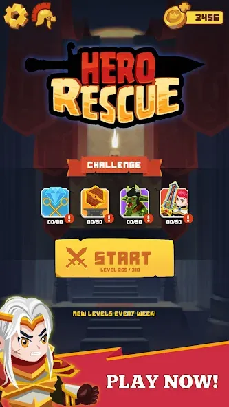 Hero Rescue — последняя версия с модом (Безлимитные монеты и подсказки) — скриншот 5 Hero Rescue — последняя версия с модом (Безлимитные монеты и подсказки) — скриншот 5