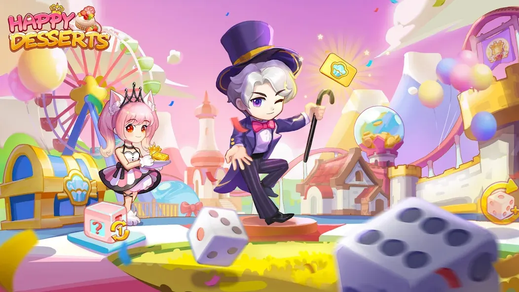 Happy Desserts! (Мод: Много денег и алмазов) — скачать на Андроид — скриншот 1 Happy Desserts! (Мод: Много денег и алмазов) — скачать на Андроид — скриншот 1