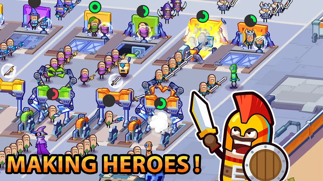 Hero Making Tycoon: Idle Games — скачать мод: Безлимитные деньги и герои — скриншот 1 Hero Making Tycoon: Idle Games — скачать мод: Безлимитные деньги и герои — скриншот 1