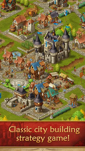 Скачать Townsmen — Безлимитные ресурсы и деньги — скриншот 1