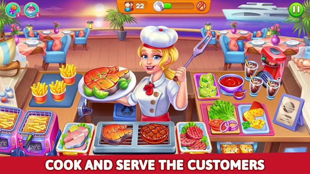 Скачать взлом Cooking Restaurant Food Games — Много денег и открыты уровни — скриншот 3 Скачать взлом Cooking Restaurant Food Games — Много денег и открыты уровни — скриншот 3