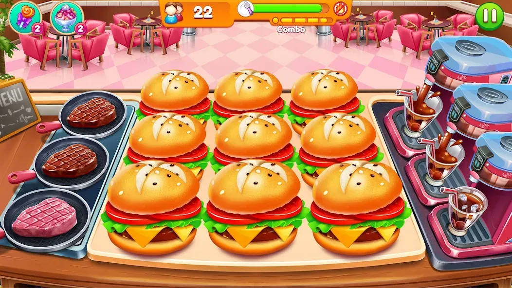 Скачать взлом Cooking Restaurant Food Games — Много денег и открыты уровни — скриншот 5 Скачать взлом Cooking Restaurant Food Games — Много денег и открыты уровни — скриншот 5