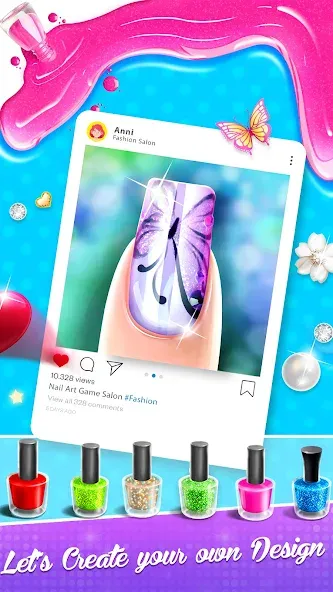 Nail Salon Fashion Makeup Game на телефон — скачать мод: Безлимитные деньги и все предметы открыты — скриншот 4 Nail Salon Fashion Makeup Game на телефон — скачать мод: Безлимитные деньги и все предметы открыты — скриншот 4