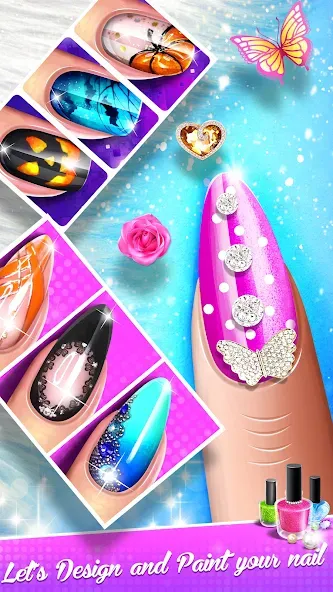 Nail Salon Fashion Makeup Game на телефон — скачать мод: Безлимитные деньги и все предметы открыты — скриншот 5 Nail Salon Fashion Makeup Game на телефон — скачать мод: Безлимитные деньги и все предметы открыты — скриншот 5