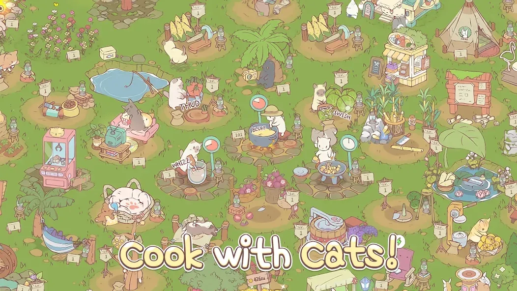 Cats & Soup - Cute Cat Game мод на Андроид: Много денег и ресурсов — скриншот 2 Cats & Soup - Cute Cat Game мод на Андроид: Много денег и ресурсов — скриншот 2