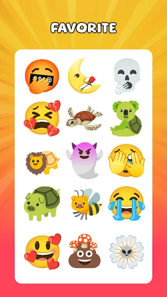 Мод Emoji Mix: DIY Mixing — Безлимитные монеты и все эмодзи, скачать APK — скриншот 3 Мод Emoji Mix: DIY Mixing — Безлимитные монеты и все эмодзи, скачать APK — скриншот 3