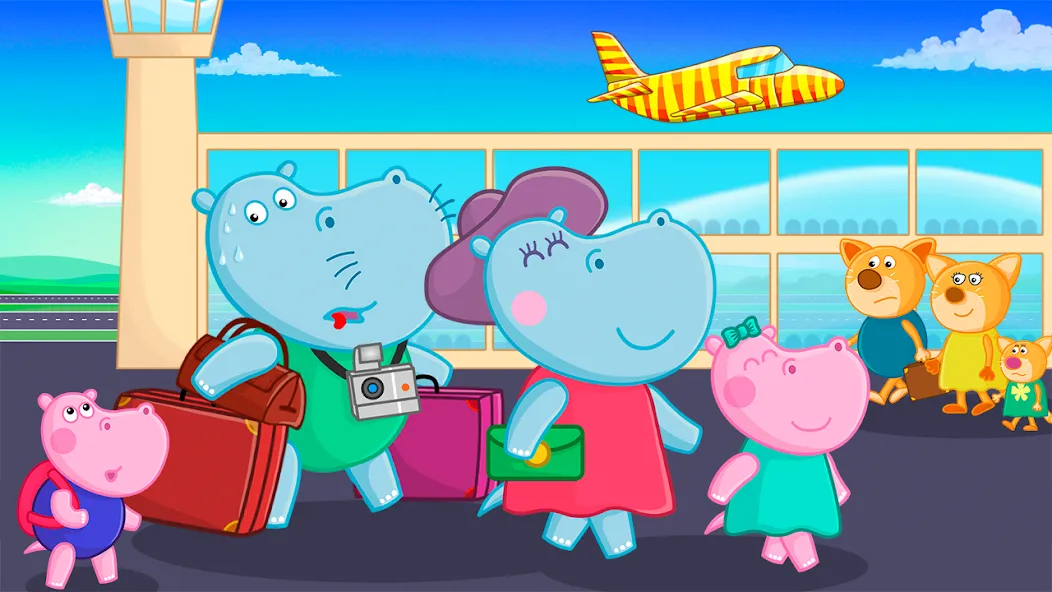 Скачать Hippo: Airport Profession Game — Все профессии и уровни открыты — скриншот 4