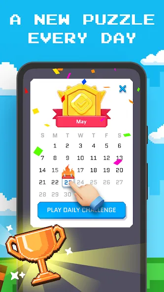 Скачать Blockin' Color - Block Puzzle бесплатно — Безлимитные подсказки и жизни — скриншот 4 Скачать Blockin' Color - Block Puzzle бесплатно — Безлимитные подсказки и жизни — скриншот 4