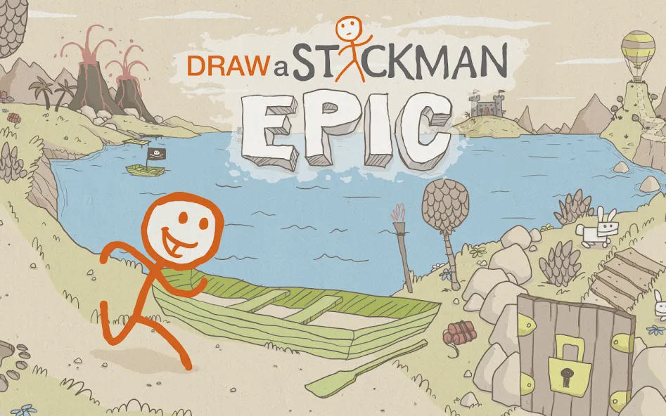 Скачать мод Draw a Stickman: EPIC Free — Безлимитные подсказки и открыты все уровни — скриншот 1