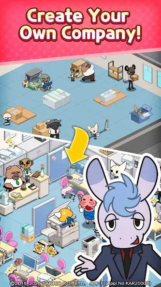 Aggretsuko : Match 3 Puzzle — скачать мод: Безлимитные монеты и жизни — скриншот 3