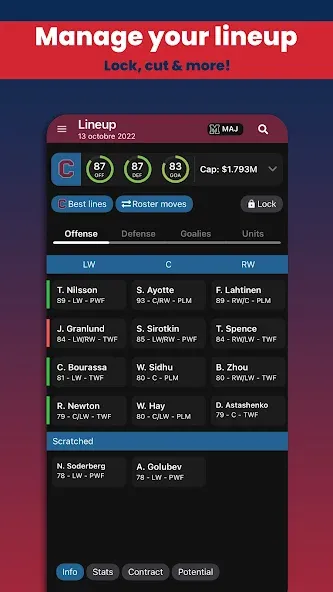 Hockey Legacy Manager 23 взломанный APK — Безлимитные деньги и все функции открыты — скриншот 1
