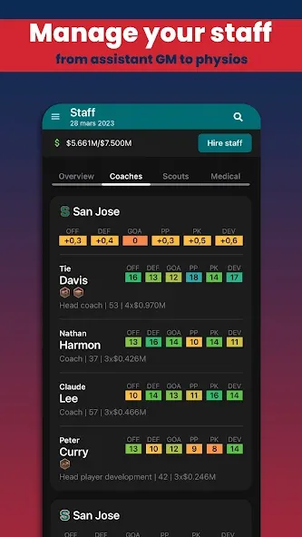 Hockey Legacy Manager 23 взломанный APK — Безлимитные деньги и все функции открыты — скриншот 5