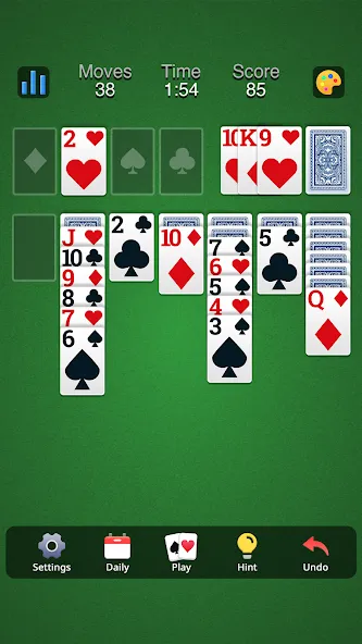 Classic Solitaire - Klondike MOD APK: Без рекламы и все карты открыты — скриншот 2