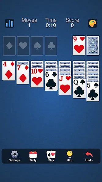 Classic Solitaire - Klondike MOD APK: Без рекламы и все карты открыты — скриншот 4
