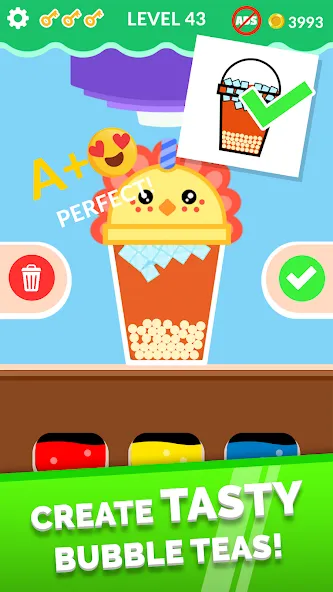 Bubble Tea! MOD APK: Бесконечные монеты и все рецепты — скриншот 1