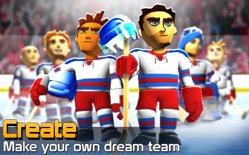 Скачать BIG WIN Hockey бесплатно — Безлимитные деньги и усиленные игроки — скриншот 1