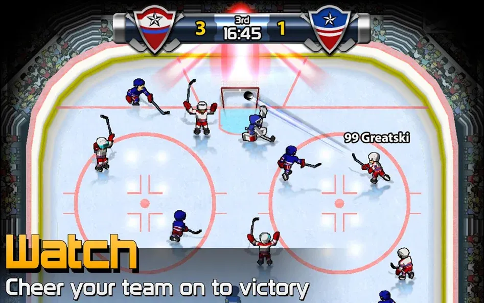 Скачать BIG WIN Hockey бесплатно — Безлимитные деньги и усиленные игроки — скриншот 3