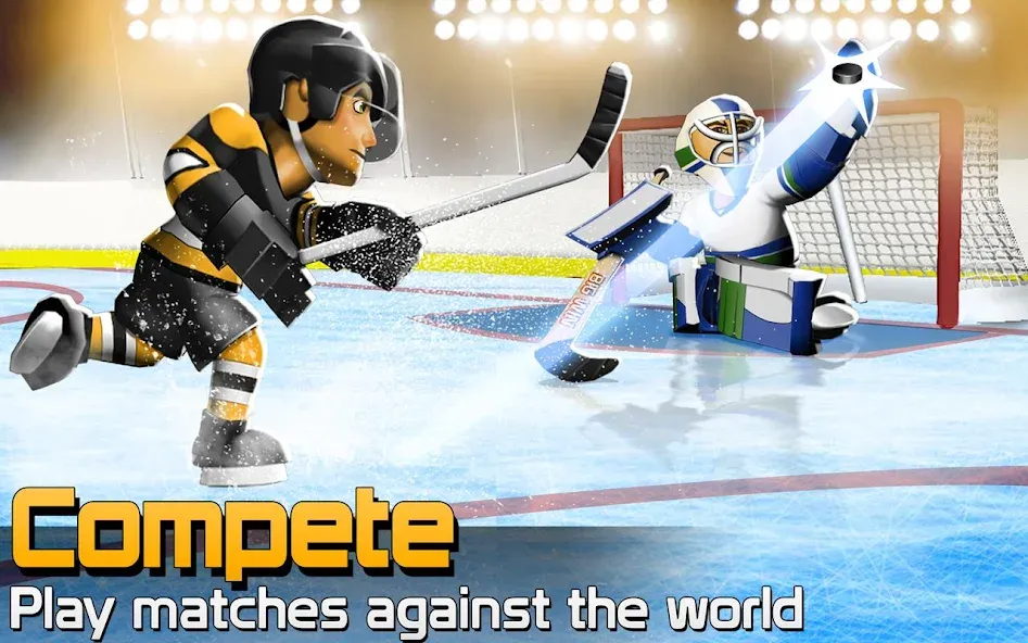 Скачать BIG WIN Hockey бесплатно — Безлимитные деньги и усиленные игроки — скриншот 4