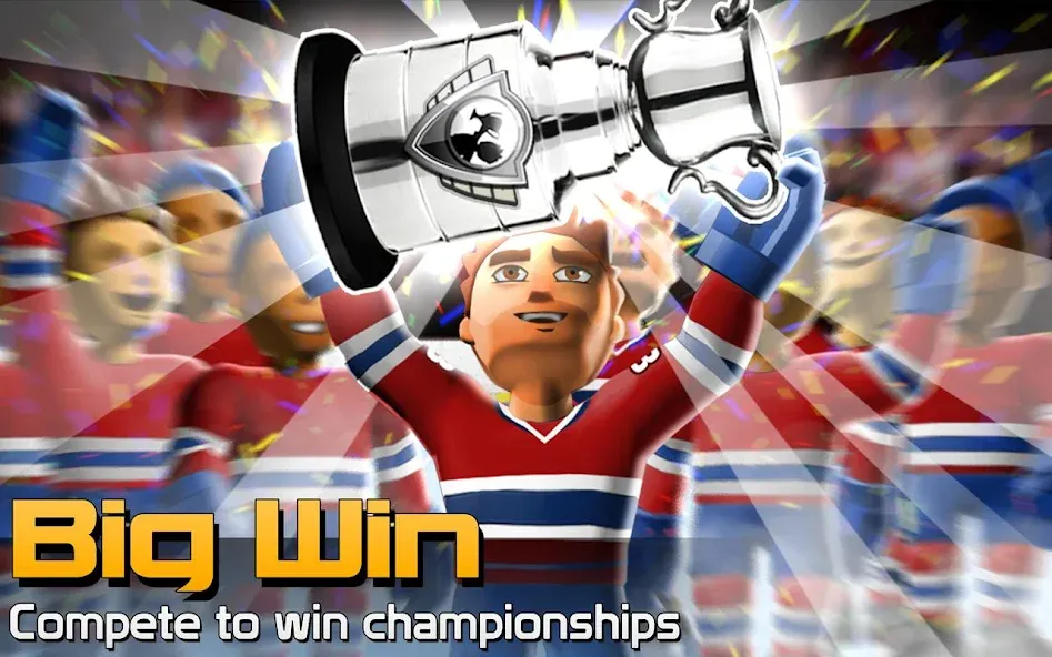 Скачать BIG WIN Hockey бесплатно — Безлимитные деньги и усиленные игроки — скриншот 5